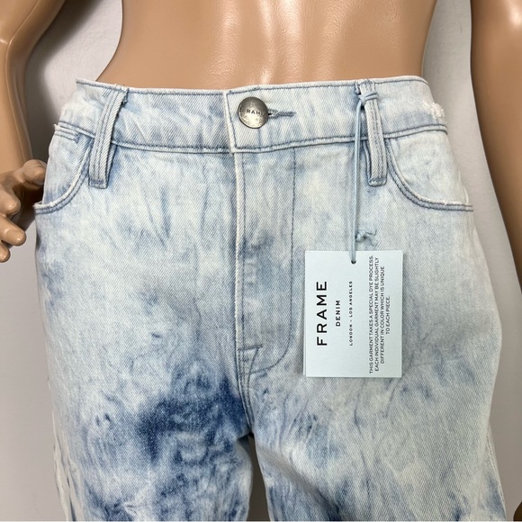 NEW FRAME REVOLVE DISTRESSED STRAIGHT LEG JEANS - Picture 3 of 8